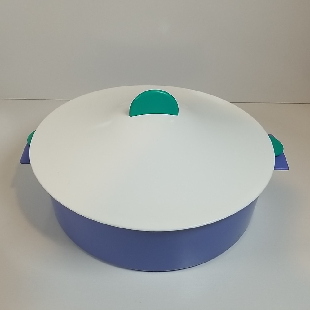 9" MICROWAVE STEAMER DISH Tupperware Strainer Rice Vegetable Cooker #3066A & Lid